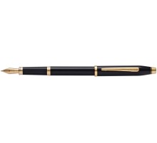 Перьевая ручка Cross Century II Black lacquer, черный лак с позолотой 23К, перо M