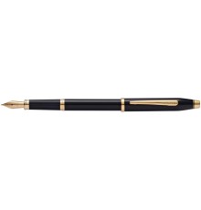 Перьевая ручка Cross Century II Black lacquer, черный лак с позолотой 23К, перо M