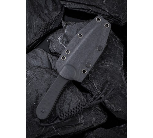 Нож CIVIVI Fixed Blade Elementum D2 Steel Black Stonewash Handle G10 Black
