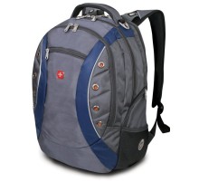 Рюкзак WENGER, 15”,серый/синий, полиэстер 900D, 36х21х47 см, 35 л