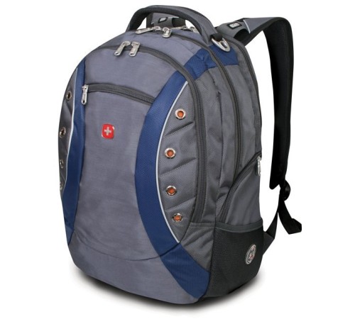 Рюкзак WENGER, 15”,серый/синий, полиэстер 900D, 36х21х47 см, 35 л
