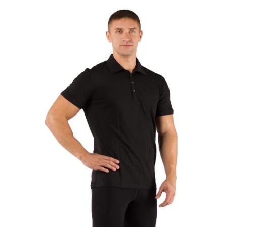 Футболка  мужская DINGO/ кор. рукав/ шерсть 160/ черный / XXL, DINGO9090XXL