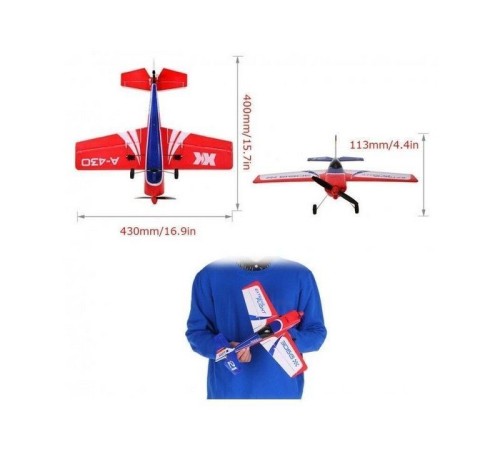 Радиоуправляемый самолет XK Innovation EDGE A430 430мм 3D EPS 2.4G 5-ch LiPo RTF