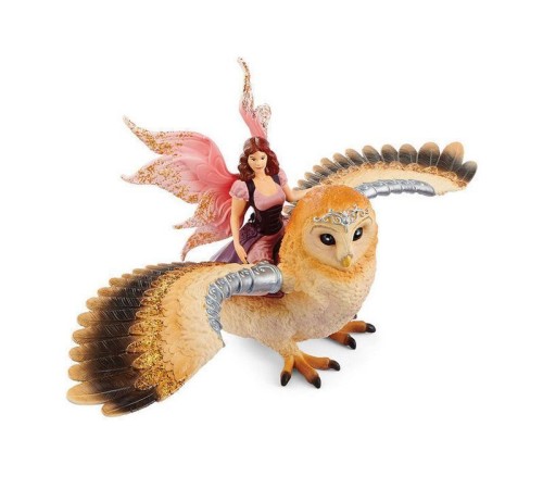 Фигурка Schleich Фея, летящая на сверкающей сове