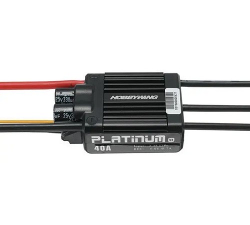 Бесколлекторный регулятор Hobbywing PLATINUM-40A-V4 (40A-60A, Aircraft, Heli)