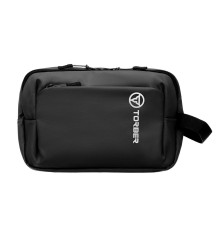 Несессер TORBER Mobi, черный, полиэстер 900D с PU покрытием, 27 х 18 х 6 см
