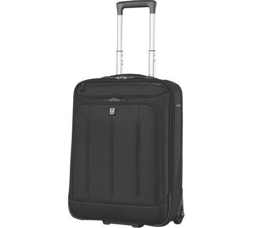 Чемодан VICTORINOX VX One VX 21, чёрный, нейлон 1000D/кожа, 40x20x55 см, 44 л