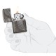 Зажигалка ZIPPO Armor™ Wolf  с покрытием High Polish Black Ice®, латунь/сталь, чёрная, 38x13x57 мм