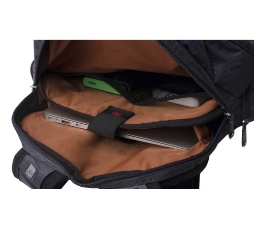 Рюкзак WENGER, 15”,серый/синий, полиэстер 900D, 36х21х47 см, 35 л