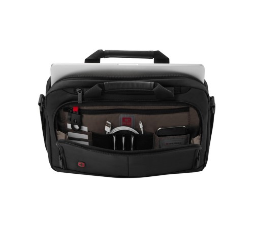 Портфель для ноутбука 14'' WENGER, черный, нейлон / ПВХ, 39 x 8 x 25 см, 5 л