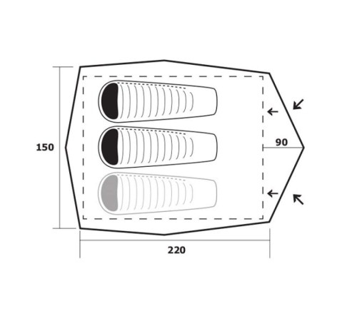 Миниатюрная палатка Trimm Alfa D, зеленый 2+1, ALFAD