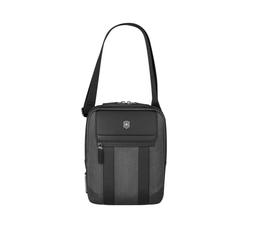 Сумка через плечо VICTORINOX Architecture Urban 2 Crossbody Bag,серый, полиэстер/кожа, 9x22x28 см,6л