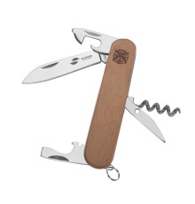 Нож перочинный Stinger, 90 мм, 10 функций, материал рукояти: древесина сапеле