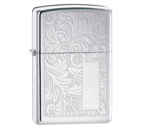 Зажигалка ZIPPO Venetian® с покрытием High Polish Chrome, латунь/сталь, серебристая, 38x13x57 мм