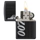 Зажигалка ZIPPO James Bond 007™ с покрытием Black Matte, латунь/сталь, чёрная, матовая, 38x13x57 мм