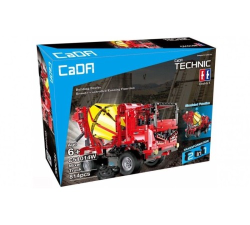 Р/У конструктор CaDA Technic бетономешалка (815 деталей)