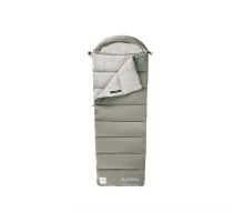 Ультралёгкий спальный мешок Naturehike NH20MSD02 M300 хлопковый с капюшоном весна осень зеленый, молния справа
