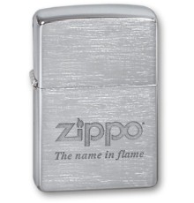 Зажигалка ZIPPO Name In Flame, с покрытием Brushed Chrome, латунь/сталь, серебристая, 38x13x57 мм