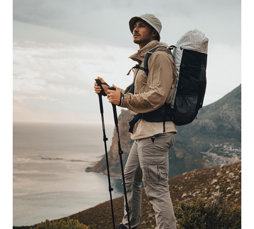 Палка треккинговая Naturehike ST03 7075 AL NH17D017-D с 3 узлами серый
