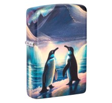 Зажигалка ZIPPO Penguin с покрытием Glow In The Dark Green, латунь/сталь, разноцветная, 38x13x57 мм