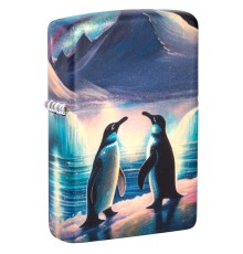 Зажигалка ZIPPO Penguin с покрытием Glow In The Dark Green, латунь/сталь, разноцветная, 38x13x57 мм