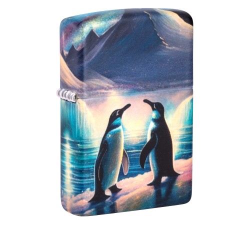 Зажигалка ZIPPO Penguin с покрытием Glow In The Dark Green, латунь/сталь, разноцветная, 38x13x57 мм