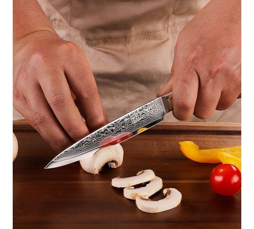 Нож универсальный из дамасской стали Keemake 5 Inch Utility Knife, разноцветный