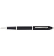 Ручка-роллер Cross Century II Black lacquer, черный лак с отделкой родием