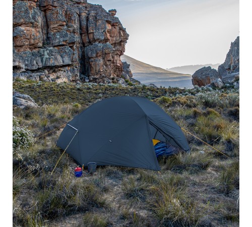 Палатка Naturehike Mongar NH19M002-J 210T двухместная сверхлегкая , синяя Phantom Blue, 6975641882596