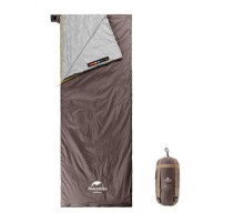 Мешок спальный  Naturehike NH21MSD09 мини LW180, размер M, коричневый, молния слева, 6927595777954L