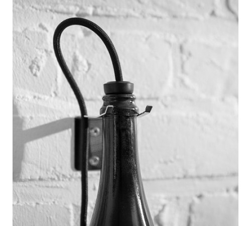 Светильник подвесной из винной бутылки L'Atelier du Vin Bouteille torche Vert bouteille, прозрачный