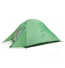 Палатка сверхлегкая Naturehike Сloud Up 1 Updated NH18T010-T, 210T  одноместная с ковриком, зеленая, 6927595730539