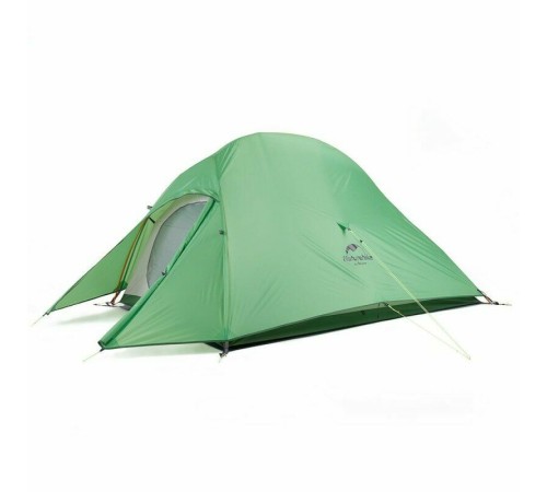 Палатка сверхлегкая Naturehike Сloud Up 1 Updated NH18T010-T, 210T  одноместная с ковриком, зеленая, 6927595730539