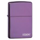 Зажигалка ZIPPO Classic с покрытием Abyss™, латунь/сталь, фиолетовая с логотипом, 38x13x57 мм