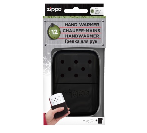 Каталитическая грелка ZIPPO, алюминий с покрытием Black, чёрная, матовая, на 12 ч, 66x13x99 мм