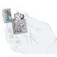Зажигалка ZIPPO Wolf Design с покрытием Brushed Chrome, латунь/сталь, серебристая, 36x12x56 мм