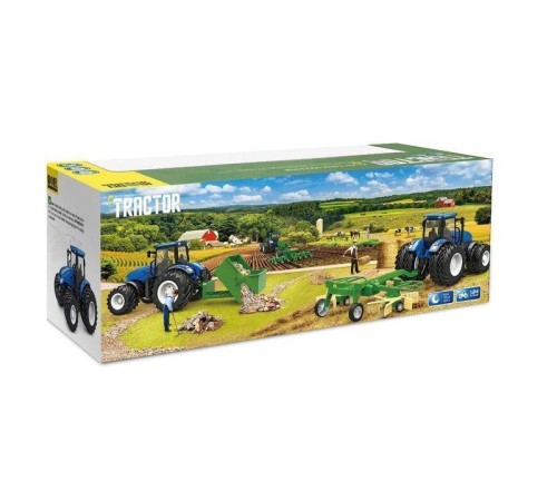 Р/У фермерский трактор Korody с плугом, мет. кузов, широкие колеса 1/24 2.4G 6CH RTR