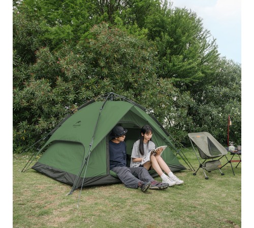 Палатка Naturehike автоматическая NH21ZP008, четырехместная, зеленая, 6976023920660
