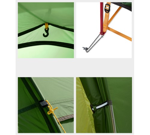 Палатка 2-местная Naturehike Opalus NH17L001-L, 20D, зеленый, 6976023924781