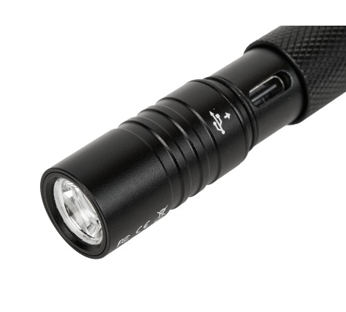 Фонарь-ручка SKYWOODS PENLIGHT FIX P4 Short, 350 люмен, фокусировка луча, Type-C