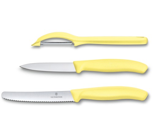 Набор из 3 ножей VICTORINOX Swiss Classic: нож для овощей, столовый нож 11 см, нож для овощей 8 см