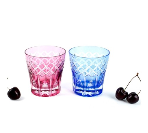 Набор стаканов TAJIMA GLASS с узором Ярай 340 мл, 2 шт