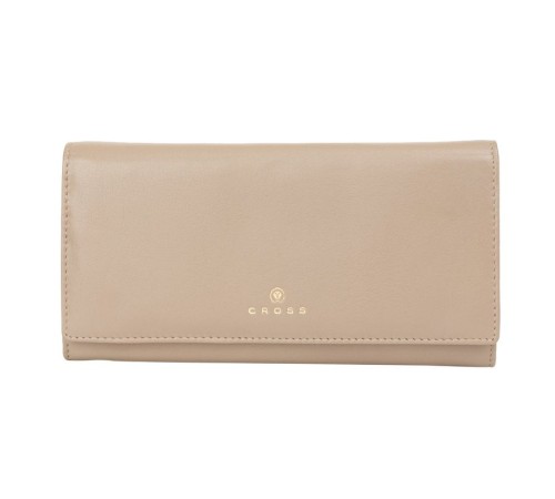 Кошелёк Cross Monaco Taupe, кожа наппа, гладкая, цвет бежевый, 20 x 11 x 2,5 см