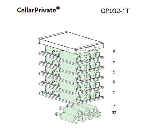 Винный шкаф Cellar Private встраиваемый, однокамерный CP032-1TBH