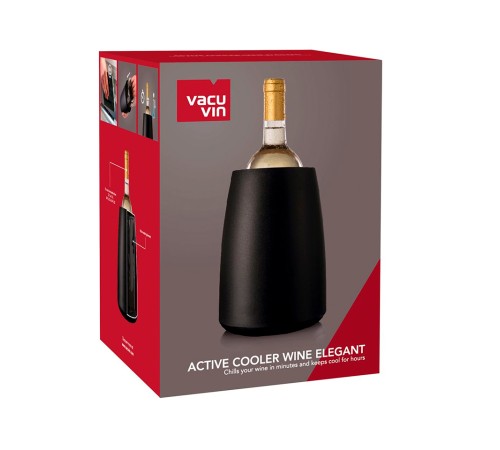 Охладительное ведёрко для вина Vacu Vin Elegant, чёрное