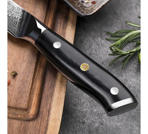 Нож разделочный из дамасской стали Keemake 8 Inch Carving Knife, черный