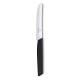 Нож столовый VICTORINOX Swiss Modern, волнистое лезвие 11 см с закруглённым кончиком, чёрный