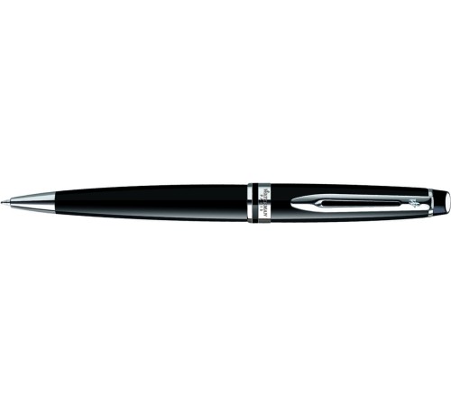 Роллерная ручка Waterman Expert Black CT. Корпус - лак, детали дизайна с палладиевым покрытием