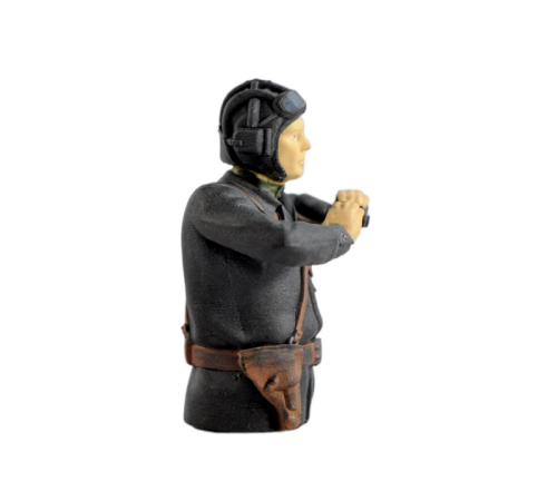 Фигурка. Советский танкист 3, черный комбинезон, 1/16