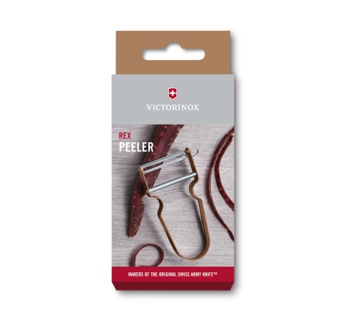 Овощечистка VICTORINOX REX, поворотное лезвие из нержавеющей стали, цвет корицы